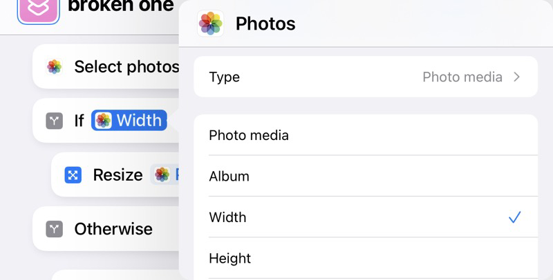 accessing height/width with photo media type